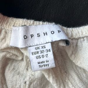 Top Shop Ribbed Lettuce Hem Tank Top
